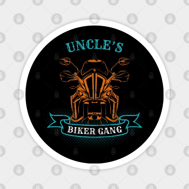 Uncle's Biker Gang Father's Day Magnet by DwiRetnoArt99